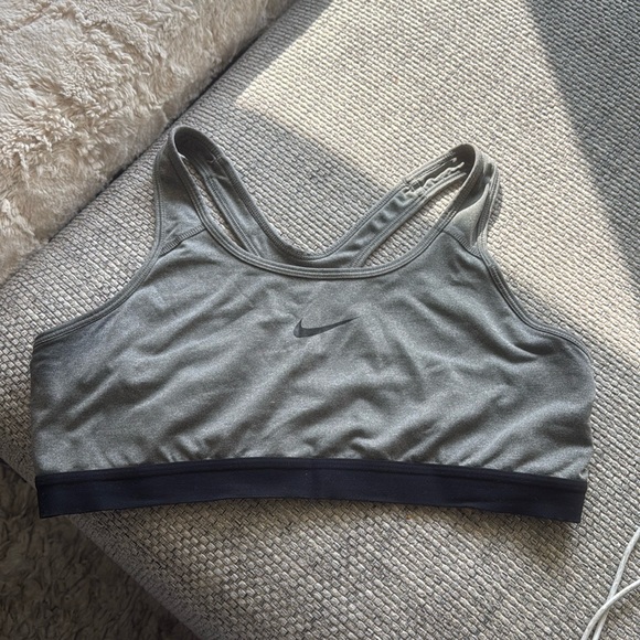 Grey and Black Nike Sports Bra - Picture 1 of 4